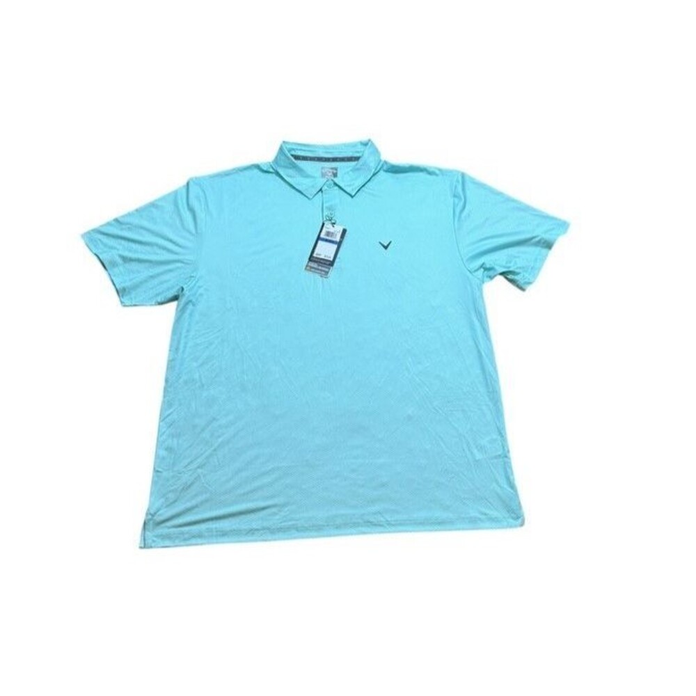 Callaway Polo Shirt Men Size XL Opti-Dri Golf Geometric UPF Sun Protection Shirt